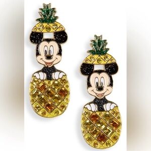 NWT Disney Baublebar Mickey Pineapple Earrings